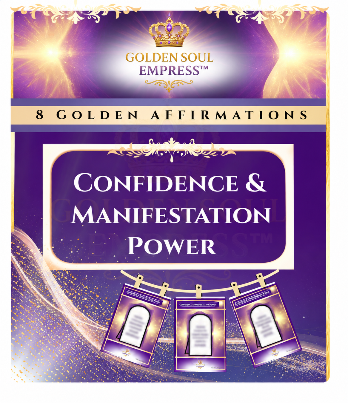 Golden Soul Empress™ Confidence & Manifestation Power Affirmations focused on self-belief, intention, manifestation, and personal power