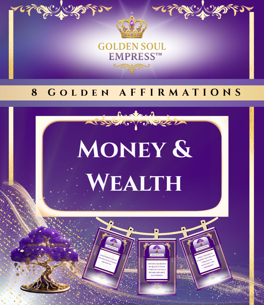 Money & Wealth Affirmations Collection by Golden Soul Empress™, prosperity and abundance affirmations by Karolina Wilczynska