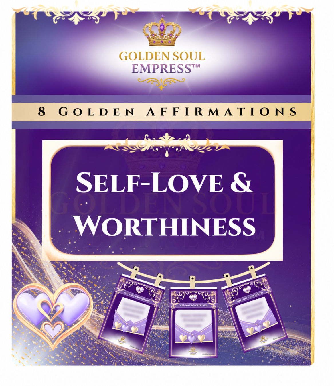 Self-Love & Worthiness Affirmations for self-love, confidence, self-acceptance, personal value, and lasting self-worth by Golden Soul Empress™